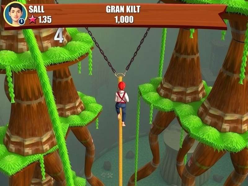 Jungle Zip Rider Game Screenshot